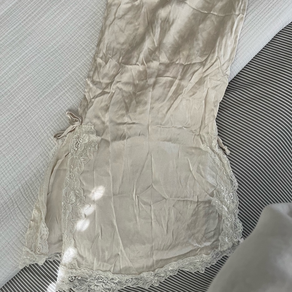 Pac Sun satin and lace midi skirt